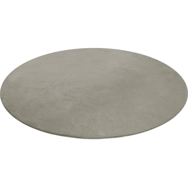Kortluvet tæppe Soft Zone - sand,Ø 120 cm