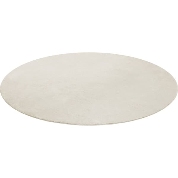 Kortluvet tæppe Soft Zone - creme,Ø 120 cm
