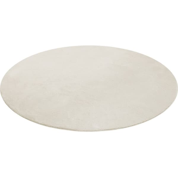 Kortluvet tæppe Soft Zone - creme,Ø 120 cm