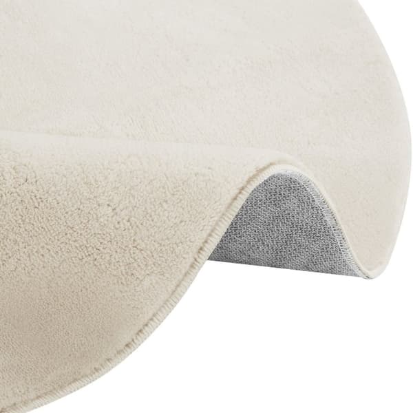 Kortluvet tæppe Soft Zone - creme,Ø 120 cm