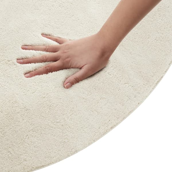 Kortluvet tæppe Soft Zone - creme,Ø 120 cm