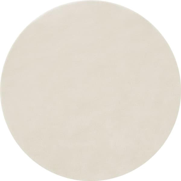 Kortluvet tæppe Soft Zone - creme,Ø 120 cm
