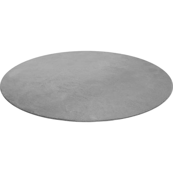 Kortluvet tæppe Soft Zone - grå,Ø 120 cm