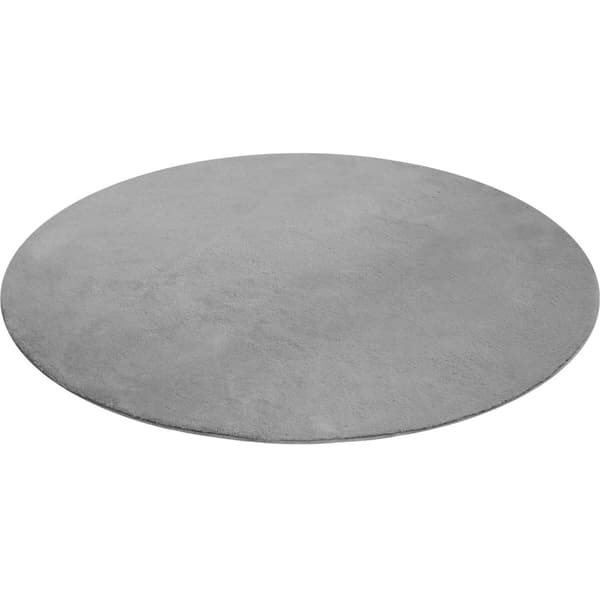 Kortluvet tæppe Soft Zone - grå,Ø 120 cm