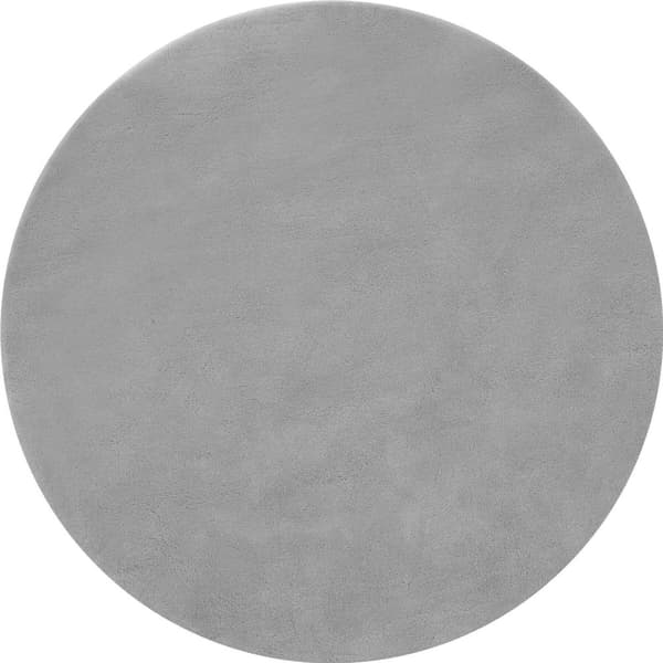 Kortluvet tæppe Soft Zone - grå,Ø 120 cm