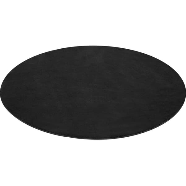 Kortluvet tæppe Soft Zone - sort,Ø 120 cm