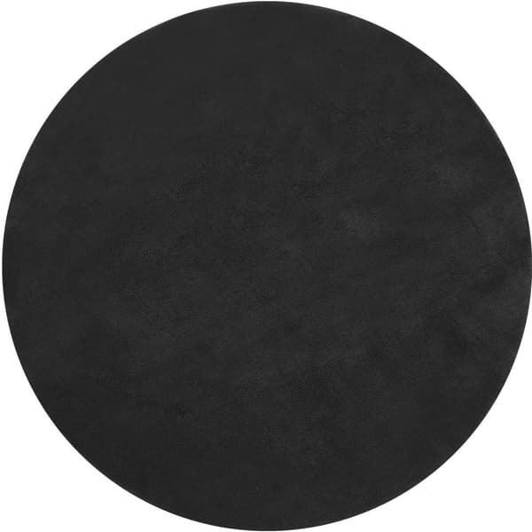 Kortluvet tæppe Soft Zone - sort,Ø 120 cm