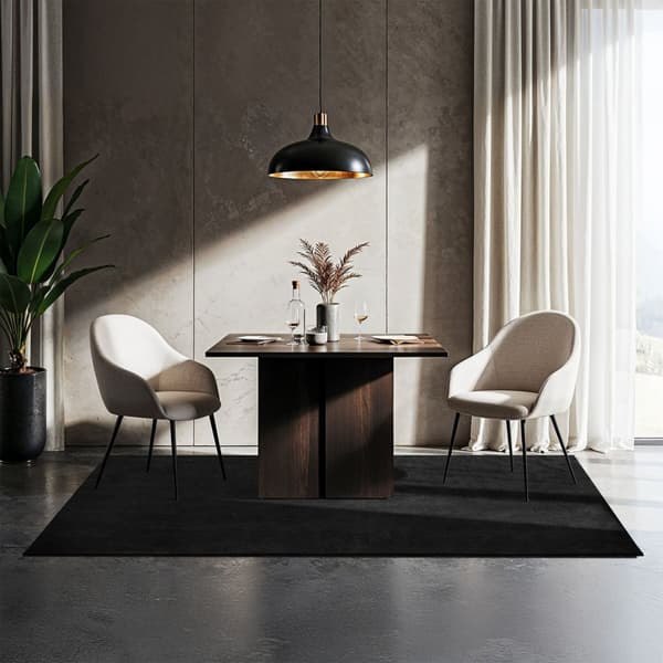 Kortluvet tæppe Soft Zone - sort,120 x 170 cm