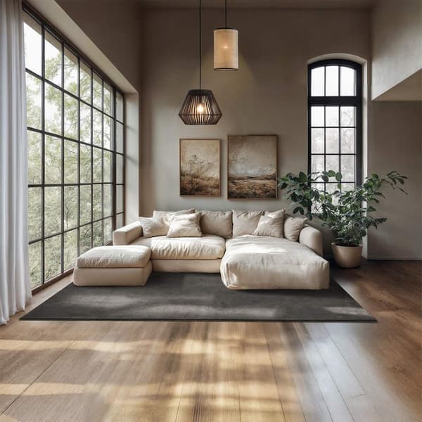 Kortluvet tæppe Soft Zone - anthrazit,160 x 230 cm