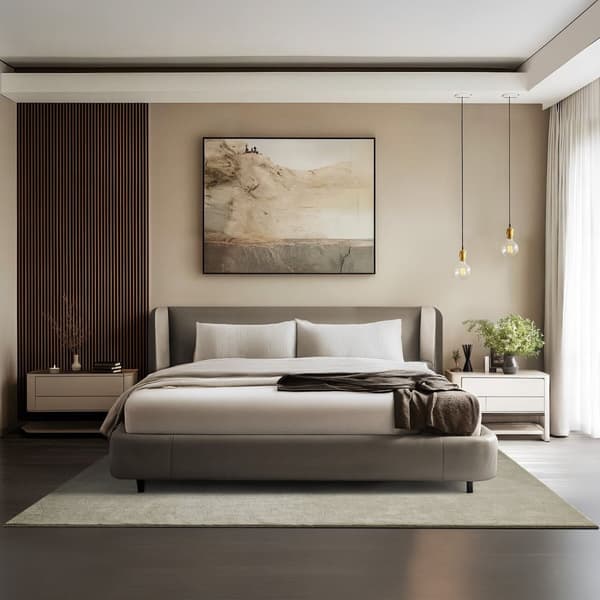 Kortluvet tæppe Soft Zone - sand,160 x 230 cm