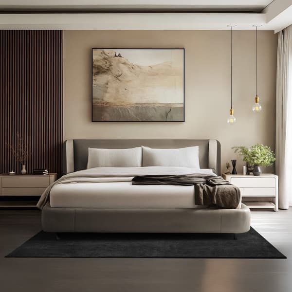 Kortluvet tæppe Soft Zone - sort,140 x 200 cm