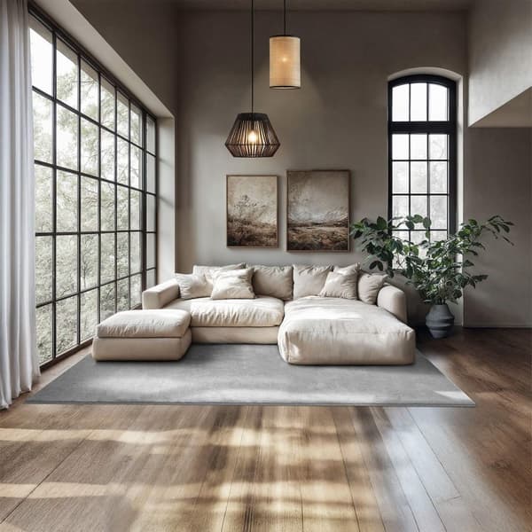 Kortluvet tæppe Soft Zone - grå,160 x 230 cm