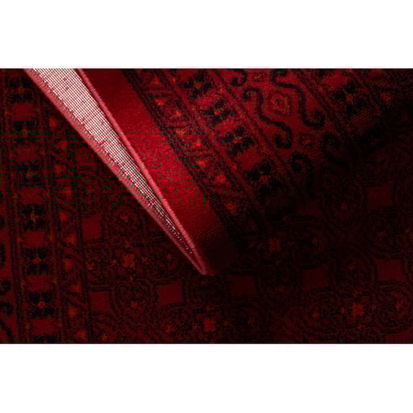 ORIENT 2958 matto viininpunainen / musta Runko, klassinen, itämainen, hapsuilla, 250x350 cm