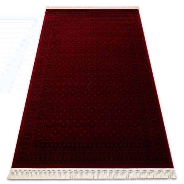 ORIENT 2958 matto viininpunainen / musta Runko, klassinen, itämainen, hapsuilla, 250x350 cm