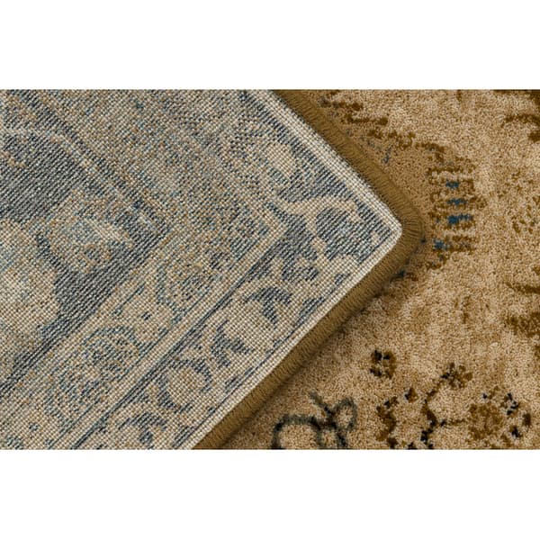 Tæppe villaa OMEGA AVILA Ornament ramme cognac brun, 200x300 cm