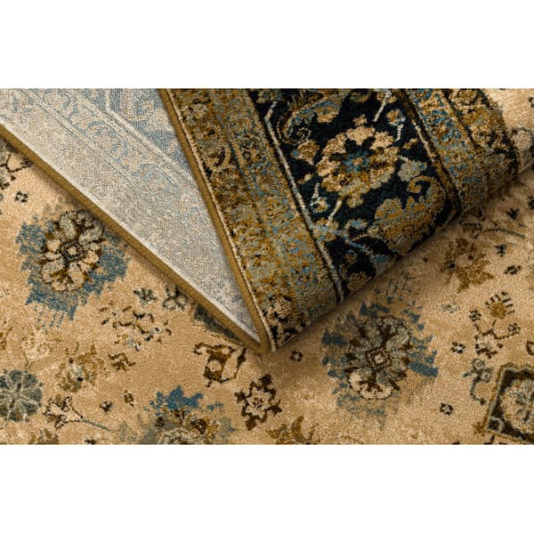 Tæppe villaa OMEGA AVILA Ornament ramme cognac brun, 200x300 cm
