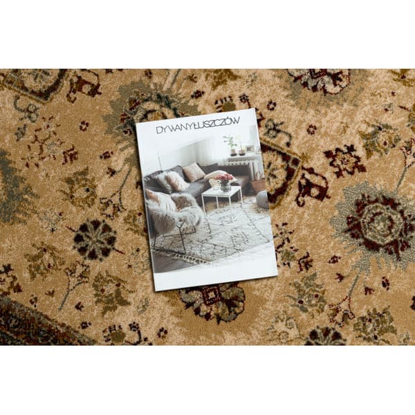 Ullmatta OMEGA AVILA Ornament ram sand beige, 200x300 cm