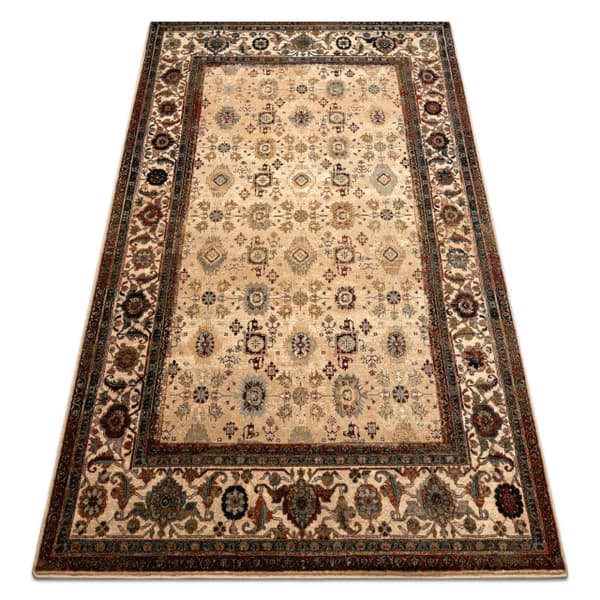 Ullmatta OMEGA AVILA Ornament ram sand beige, 200x300 cm