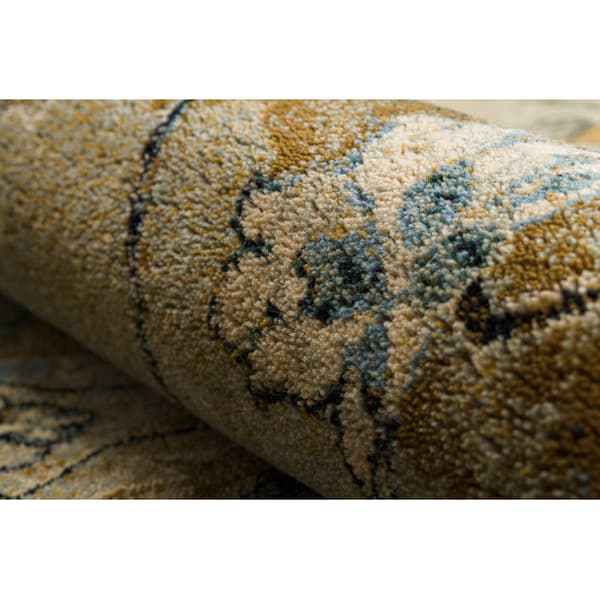 Tæppe villaa OMEGA ABBAS Vintage, roset cognac beige, 200x300 cm