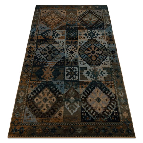 Tæppe OMEGA AVAR Ramme, diamanter, orientalsk - tabaka brun, 200x300 cm