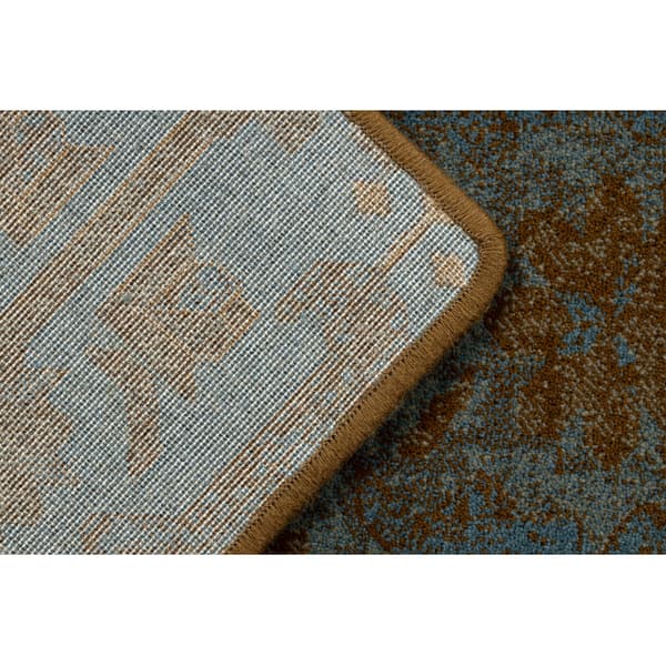 Tæppe OMEGA KARAJA blomster messing, guld, 200x300 cm