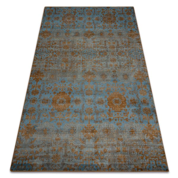 Tæppe OMEGA KARAJA blomster messing, guld, 200x300 cm