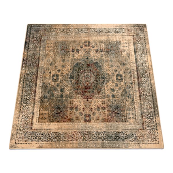 Tæppe OMEGA MAMLUK Firkant Roset vintage fløde, 200x200 cm
