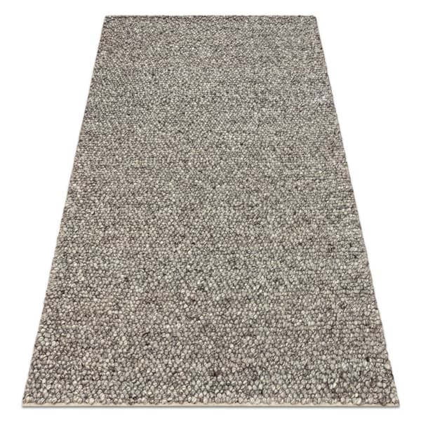 Uldtæppe TAHAR 99005 antracit - HÅNDVÆVET løkke, Meleret , 200x290 cm