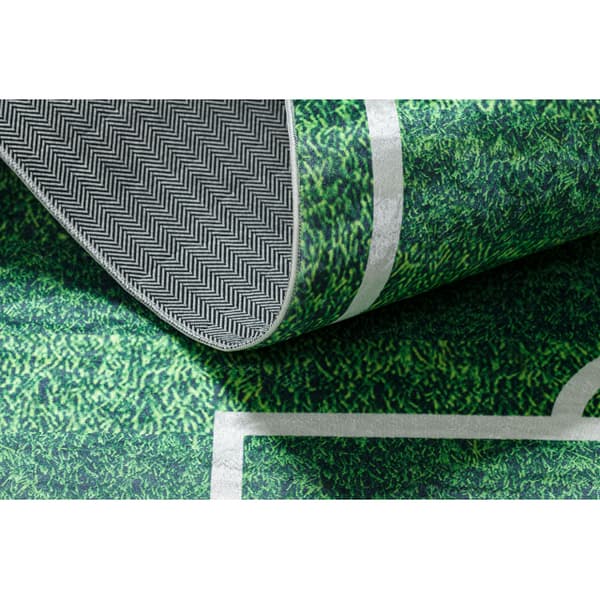 BAMBINO 51760 tæppe skal vaskes Bane, fodbold for børn skridsikker - grøn, 80x150 cm