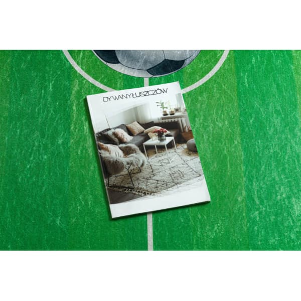 BAMBINO 9731 tæppe skal vaskes Bane, fodbold for børn skridsikker - grøn, 80x150 cm