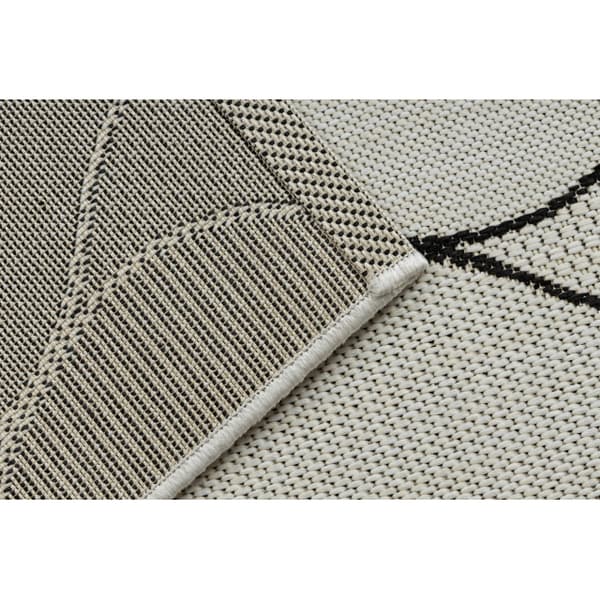 Sisaltæppe SISAL FLAT 49379960 Dråber creme / sort, 80x150 cm