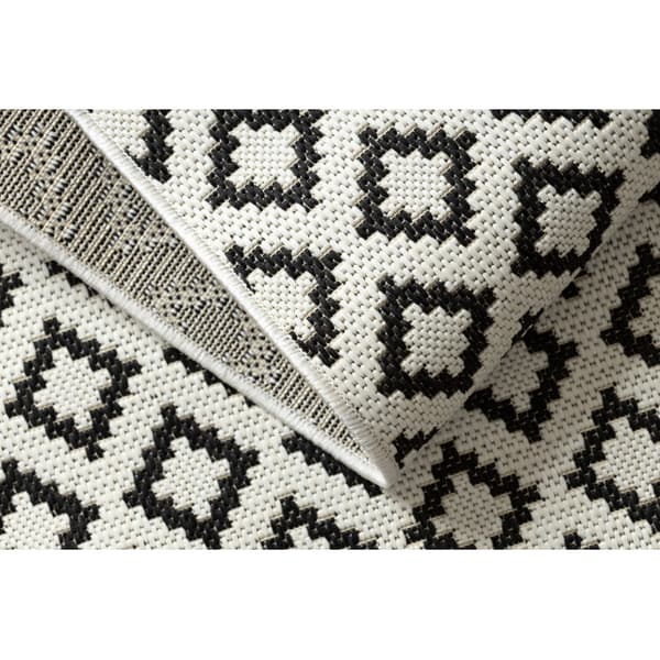 Sisaltæppe SISAL FLAT 49361960 Romber creme / sort, 200x290 cm