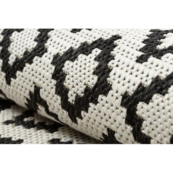Sisaltæppe SISAL FLAT 49361960 Romber creme / sort, 200x290 cm