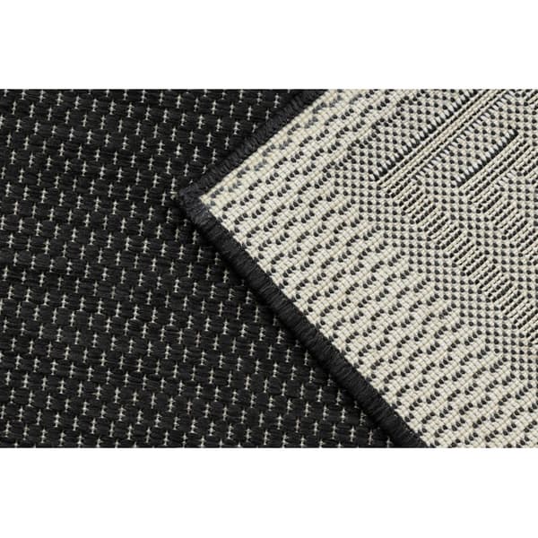 Sisaltæppe SISAL FLAT 49373690 Græsk sort / creme, 80x150 cm