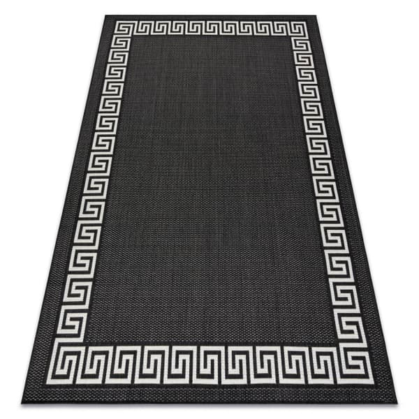 Sisaltæppe SISAL FLAT 49373690 Græsk sort / creme, 80x150 cm