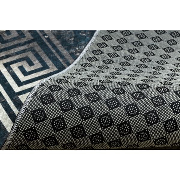 Kumipäällysteinen päällyste LOTUS GRECCO 23593  grafiitti / harmaa liukumaton PESTÄVÄ 120cm, 120x470 cm