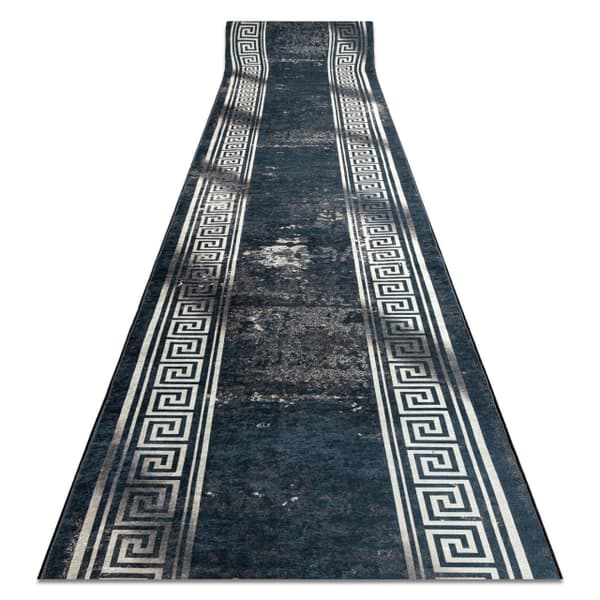 Kumipäällysteinen päällyste LOTUS GRECCO 23593 grafiitti / harmaa liukumaton PESTÄVÄ 120cm, 120x470 cm