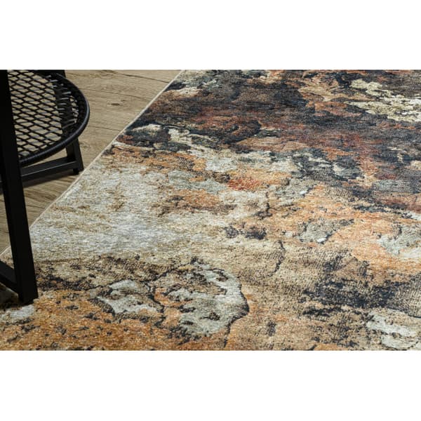 Kumipäällysteinen päällyste LOTUS ABSTRACT 52910 beige liukumaton PESTÄVÄ 100cm, 100x650 cm