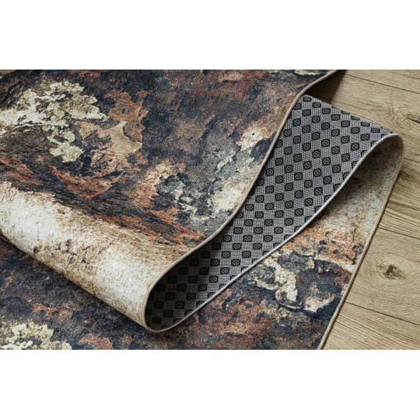 Gummibelægning LOTUS ABSTRACT 52910 beige VASKBAR 120cm, 120x330 cm