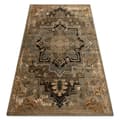 Miniatyrbild 1 av 5: Ullmatta OMEGA ABBAS Vintage, rosett konjak beige, 170x235 cm