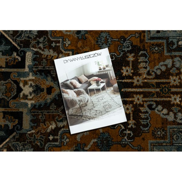 Tæppe POLONIA ALHAMBRA Pynt, ramme cognac , 170x235 cm