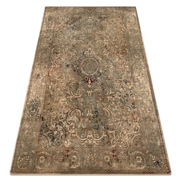 Tæppe OMEGA LUMIER Pynt vintage iron grøn, 170x235 cm