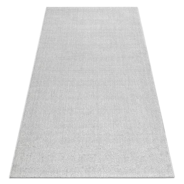 Matta CASABLANCA LOOM silver, ögla, mjuk inomhus och utomhus, 160x230 cm