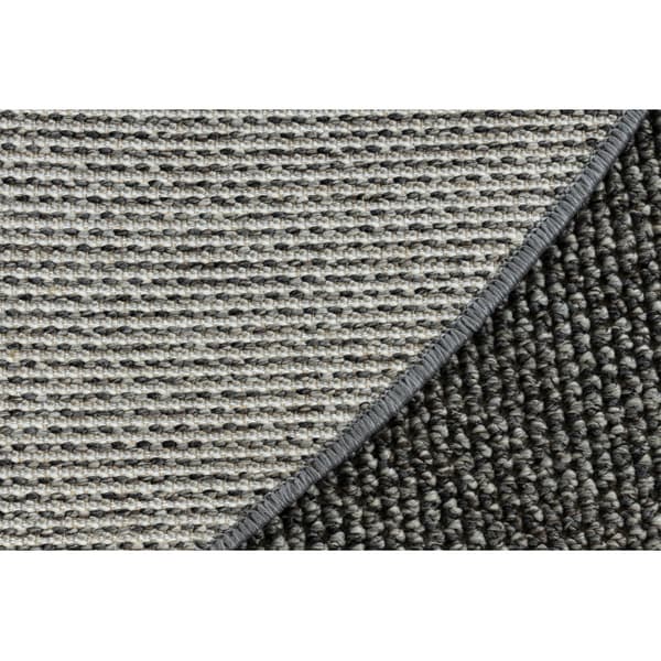 Tæppe CASABLANCA LOOM cirkel grå, løkke, blød indendørs og udendørs, cirkel 160 cm