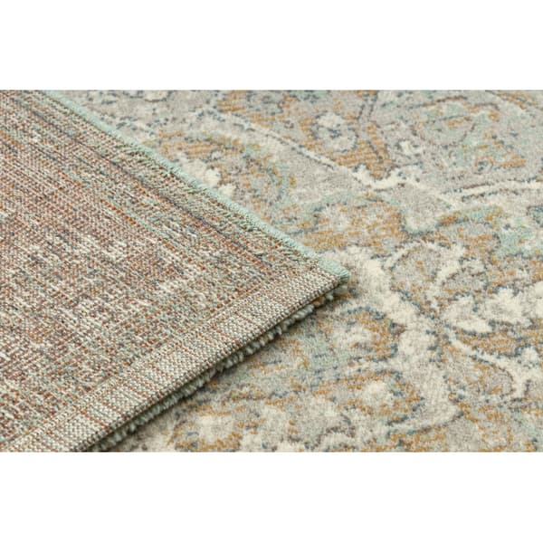 Uldtæppe SOHO 477.01.LA402 OSTA - Pynt, roset, naturlig grøn / beige, 160x240 cm