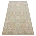 Miniatyrbillede 1 af 5: Uldtæppe SOHO 477.01.LA402 OSTA - Pynt, roset, naturlig grøn / beige, 160x240 cm