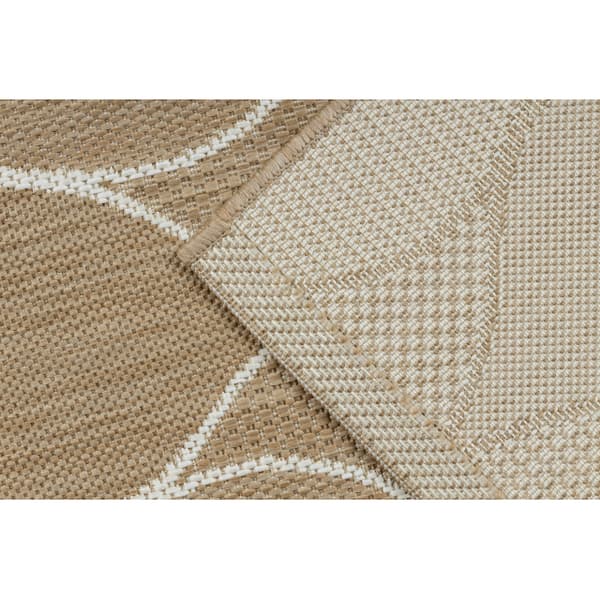 FLAT 49379265 Sisal matta Droppar - naturlig beige stråfärg, snöre, 120x170 cm