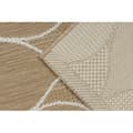 Miniatyrbild 3 av 5: FLAT 49379265 Sisal matta Droppar - naturlig beige stråfärg, snöre, 120x170 cm