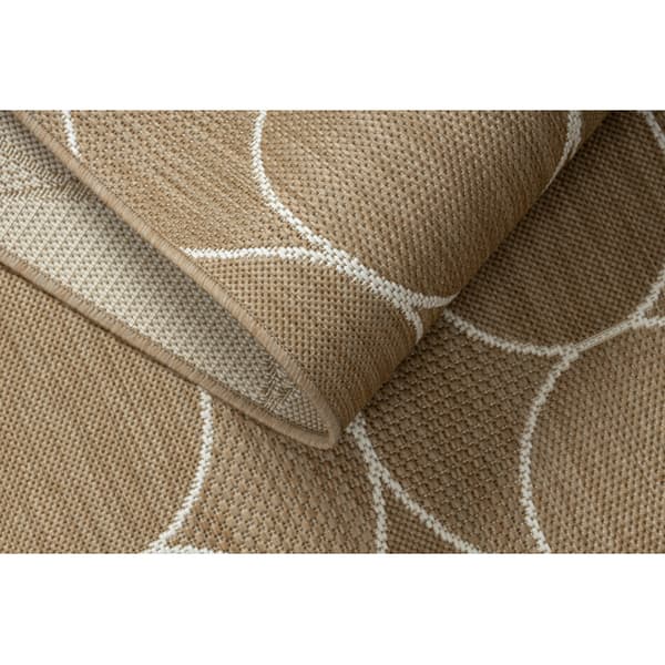 FLAT 49379265 Sisal matta Droppar - naturlig beige stråfärg, snöre, 120x170 cm