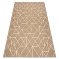 Miniatyrbillede 1 af 5: Sisal tæppe FLAT 48959265 Geometrisk naturlig beige snor, 200x290 cm